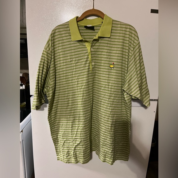 Vintage Masters Clubhouse‎ Collection Golf Shirt XLarge Polo Lime Green - Picture 1 of 8